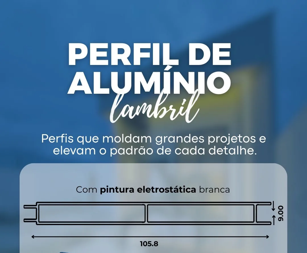 Perfil de alumínio lambril