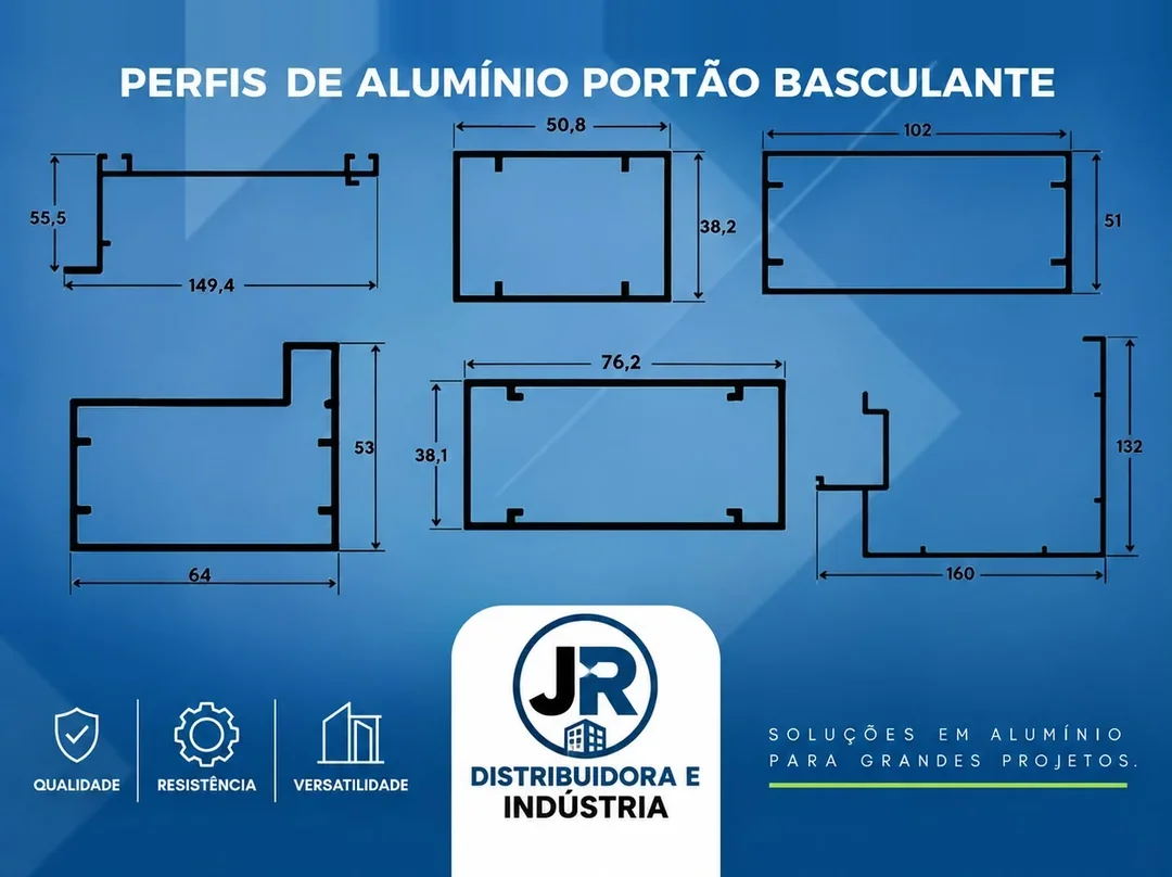 Perfis para portão basculante