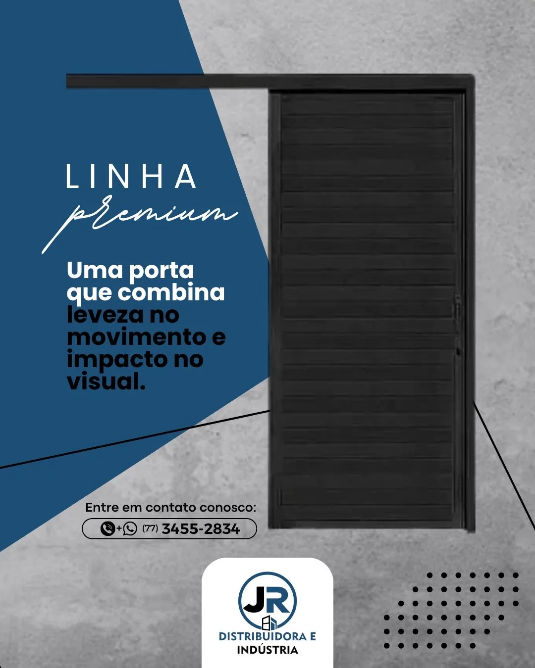 Porta de correr lambril preta