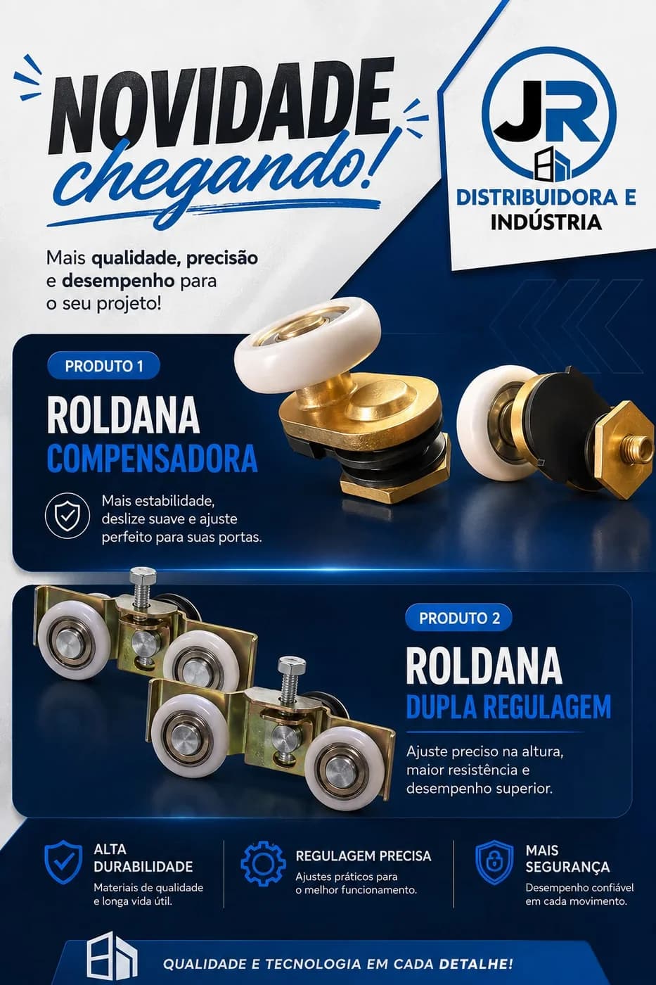 Roldanas compensadora e de dupla regulagem